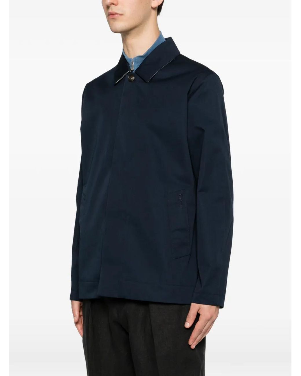 Barbour Blue Veste Rokig Courte for men