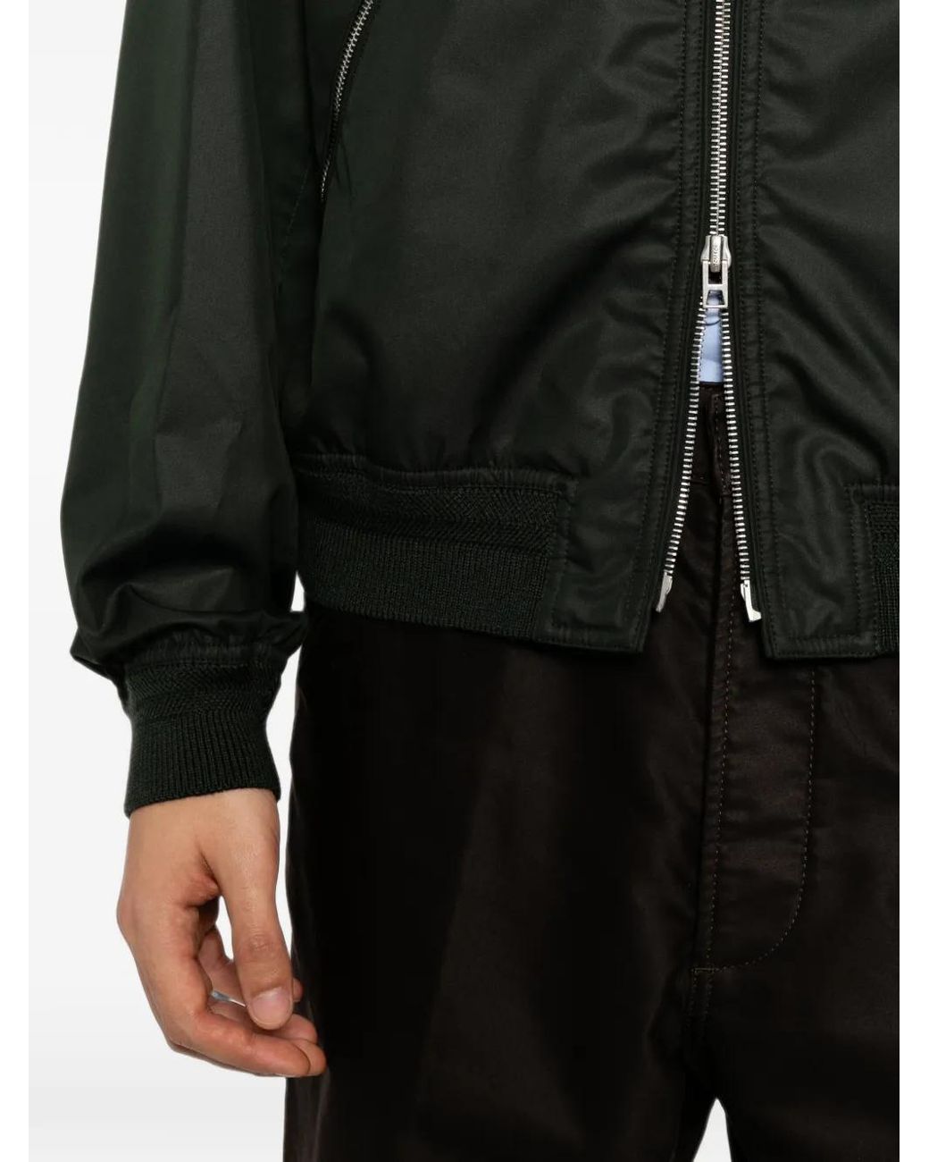 Tom Ford Green Fine Twill Collar Jacket for men