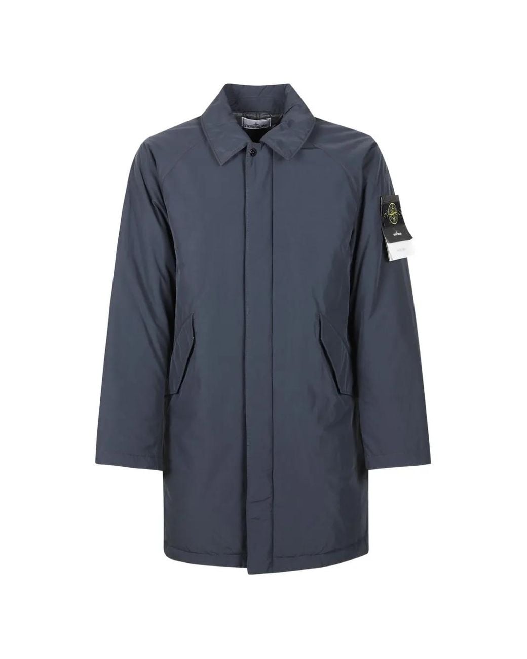 Stone Island Blue 7100002 Micro Twill Coat for men