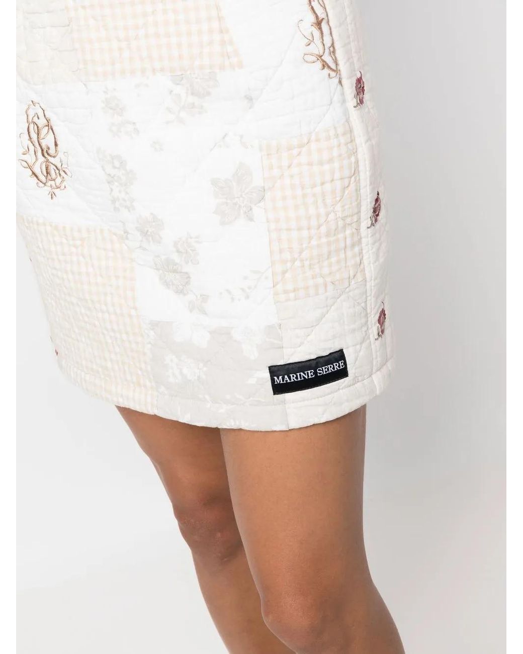 MARINE SERRE Natural Boutis Mini Skirt