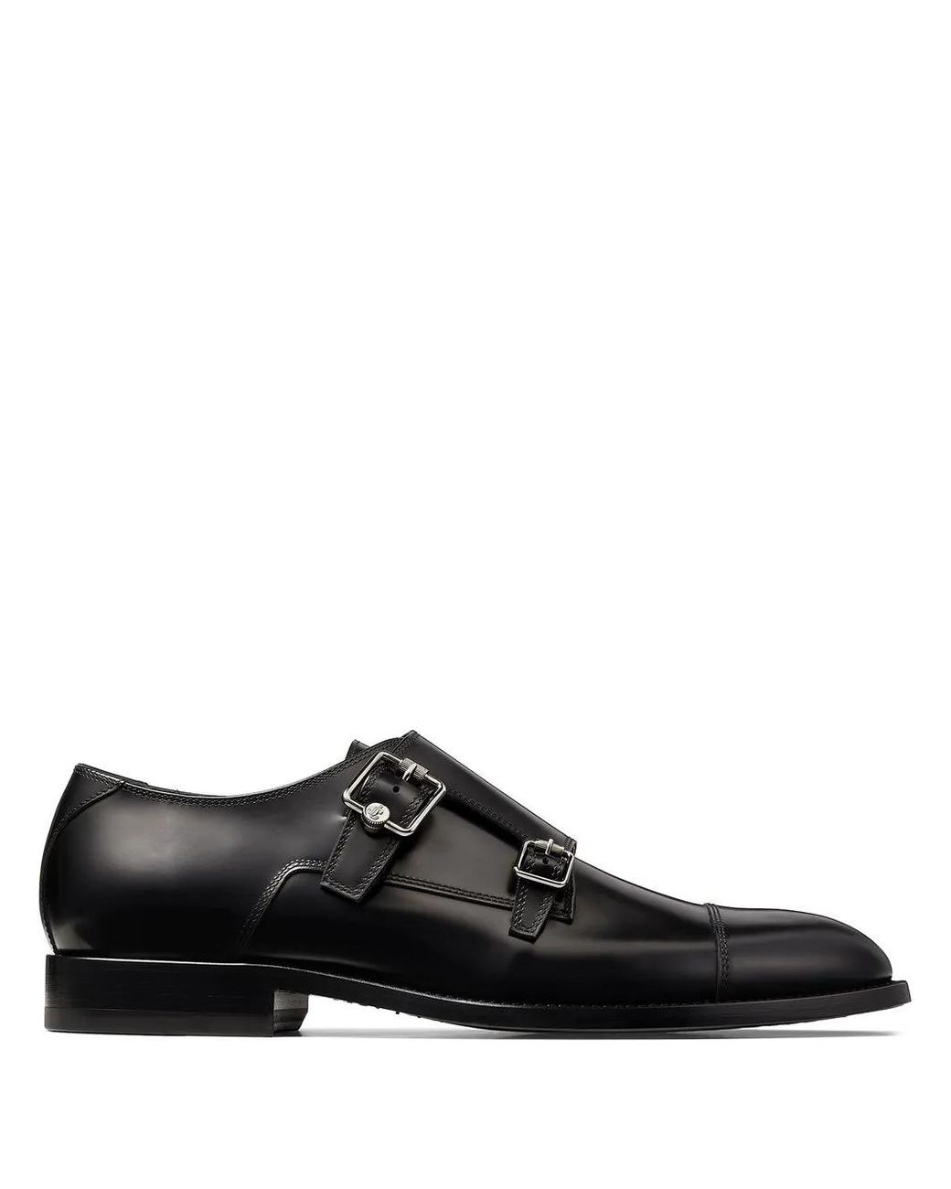 Jimmy Choo Black Finnion Monkstrap for men
