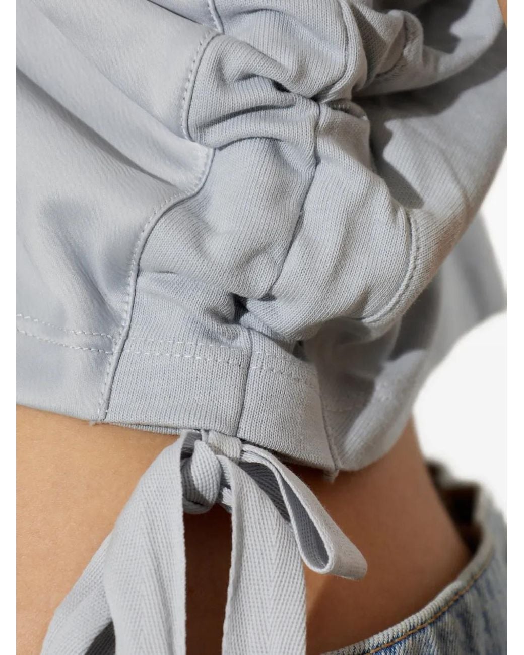 AllSaints Gray Mira Ruched-Side T-Shirt