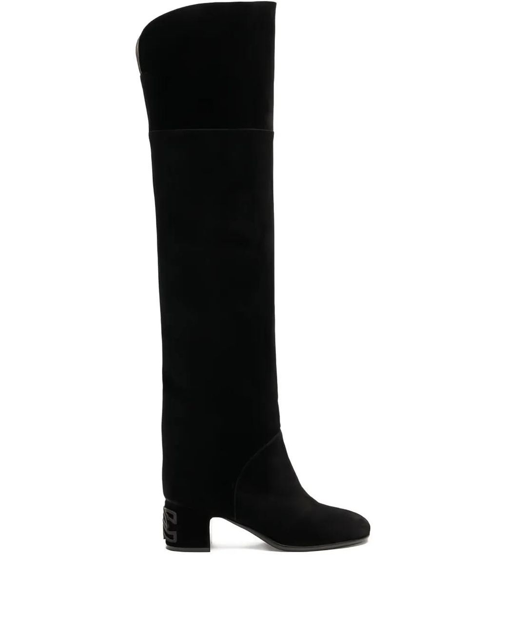 Casadei Black Muni Nomad 50Mm Over-The-Knee Boots