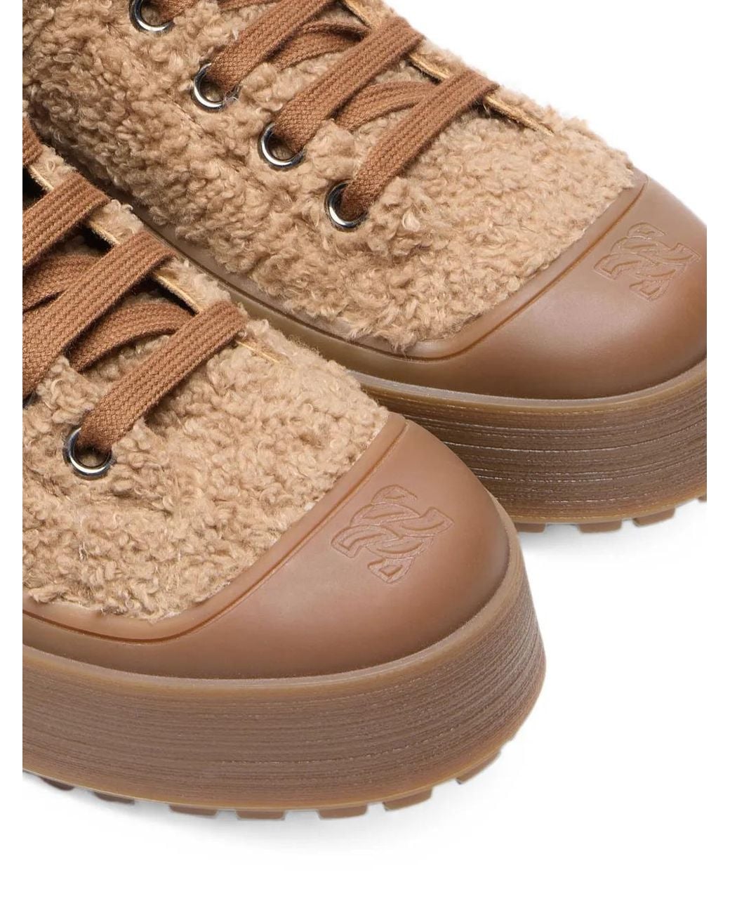 Casadei Brown Explorer Faux-Fur Sneakers