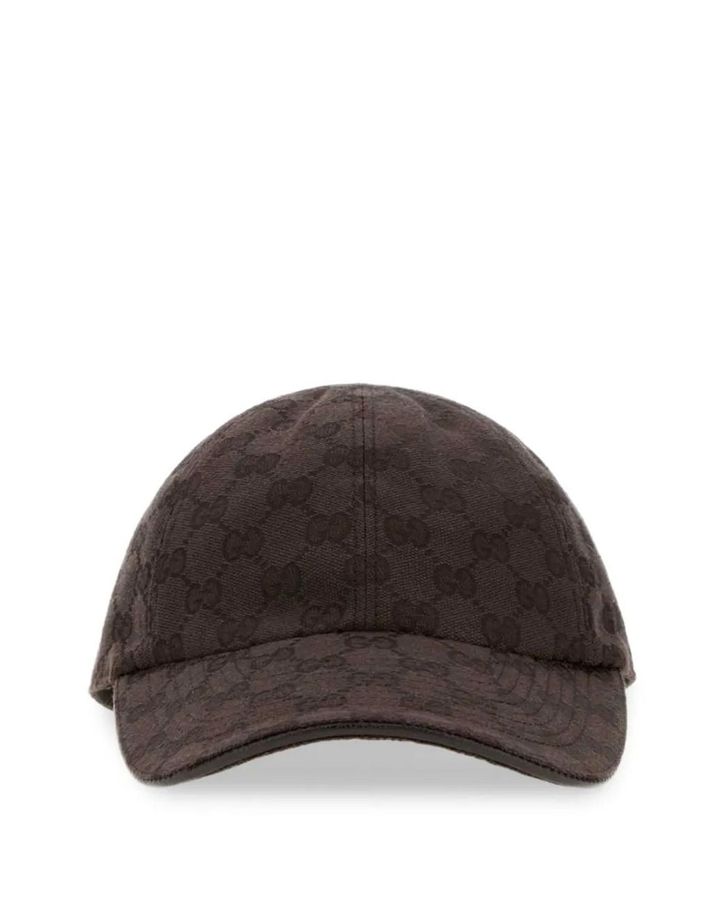 Gucci Brown Gg Cotton Canvas Baseball Hat