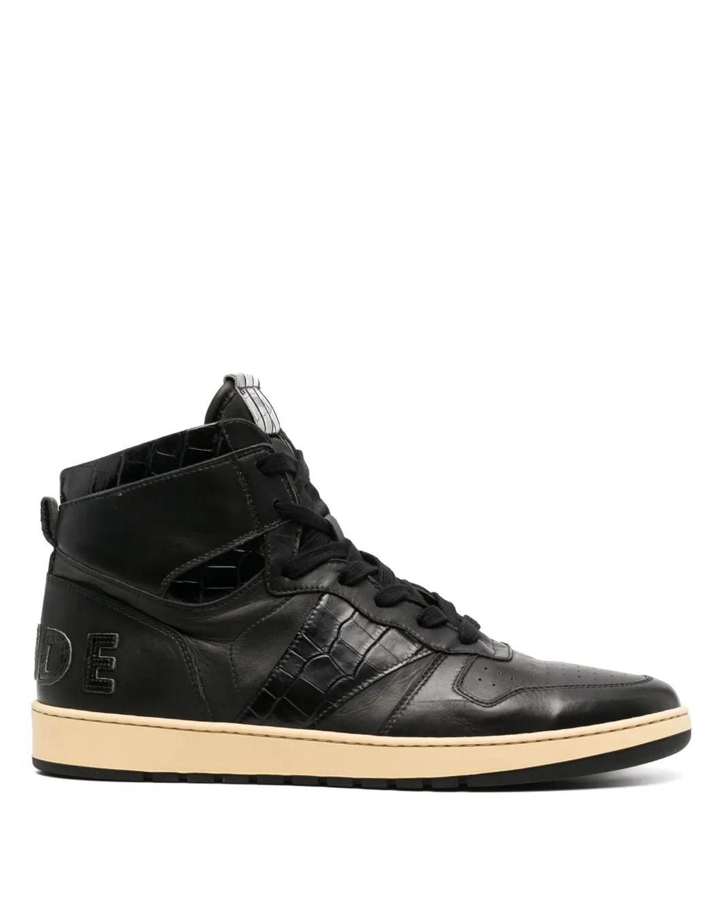 Rhude Black Rhecess Hi Shoes for men