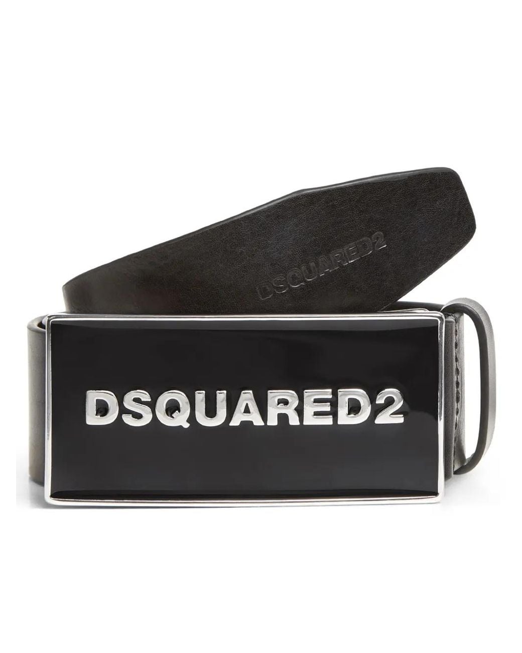 Cinturón Con Placa Del Logo DSquared² de hombre de color Black