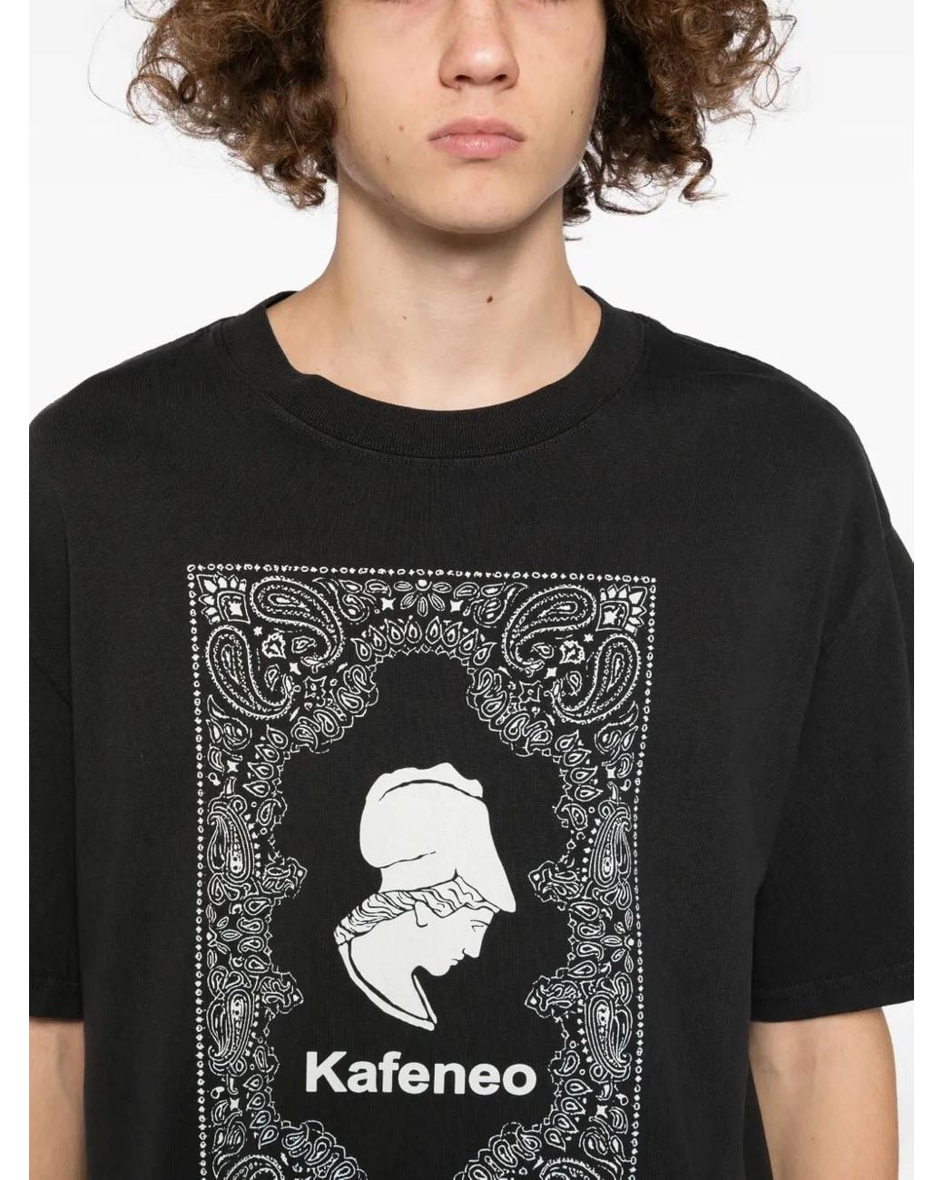 Kafeneo by TBF Black Graphic Print T-Shirt for men