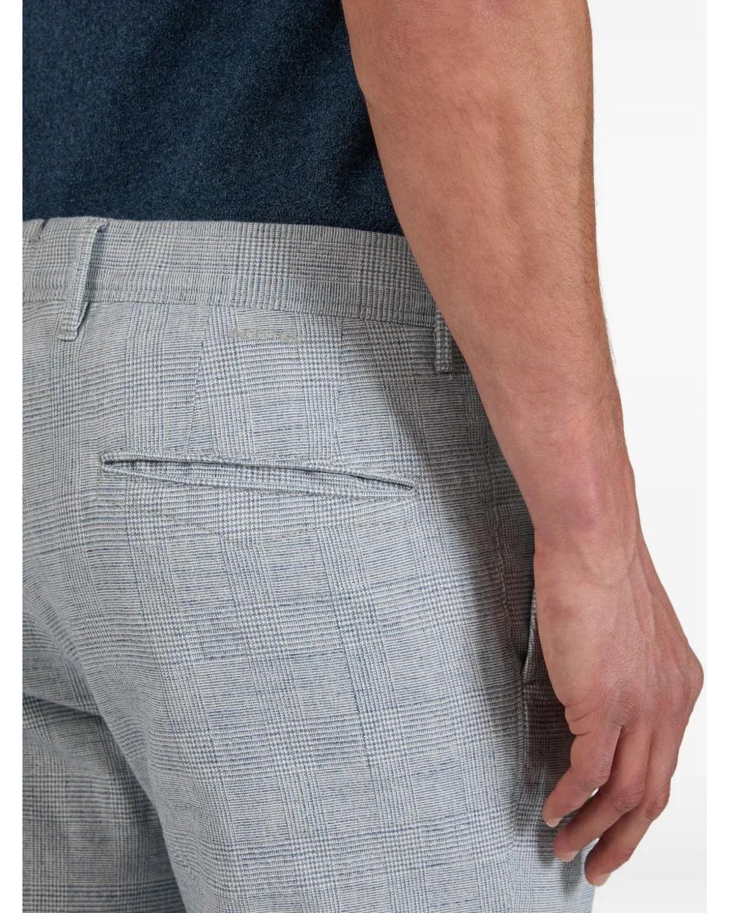 Slowear Gray Prince Of Wales Check Trousers for men
