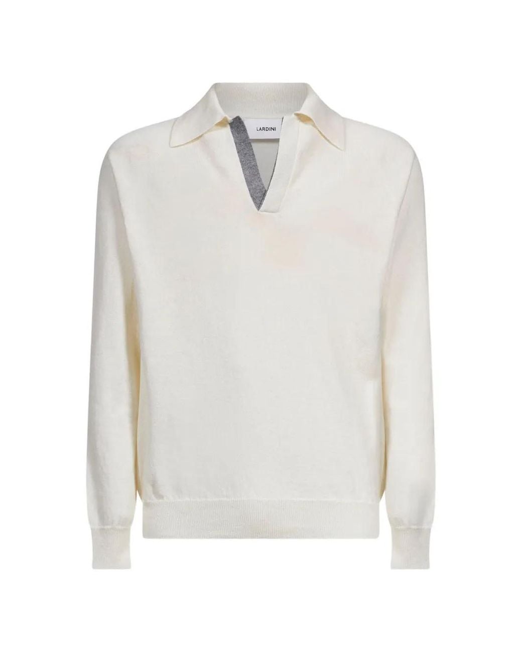 Lardini White Contrast-Trim Raglan-Sleeve Sweater for men