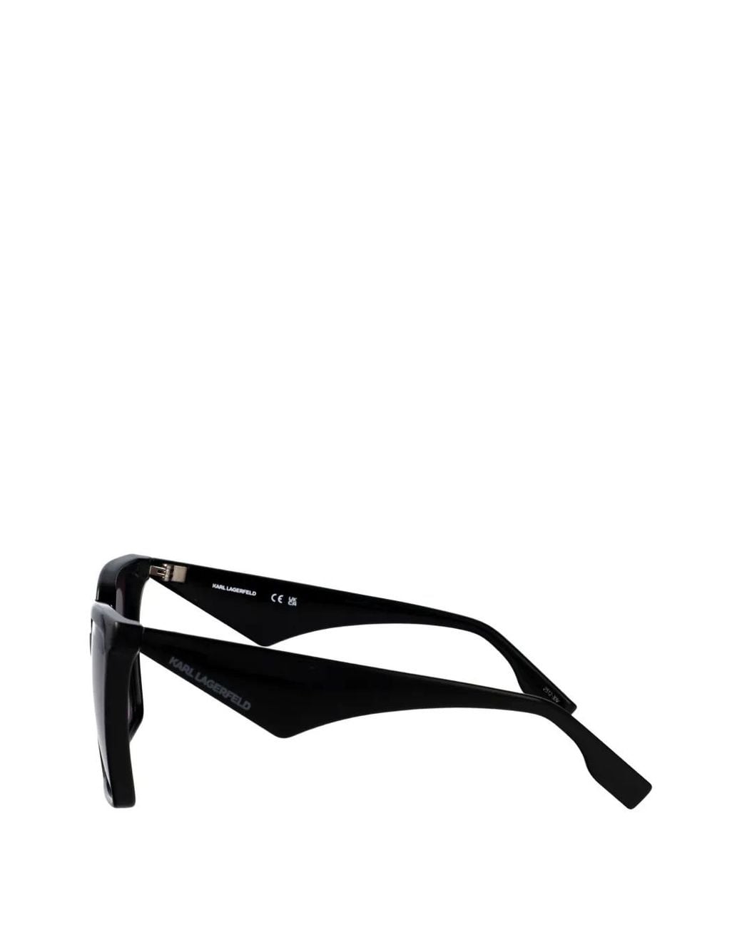 Karl Lagerfeld Black Geometric-Frame Sunglasses