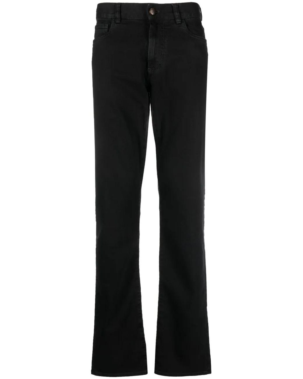 Pantalon Slim À Patch Logo Canali pour homme en coloris Black