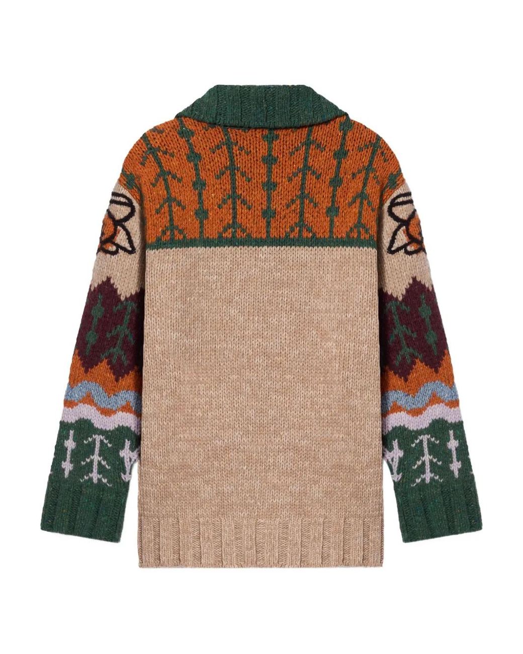 LaDoubleJ Green Embroidered 'Chalet' Cardigan