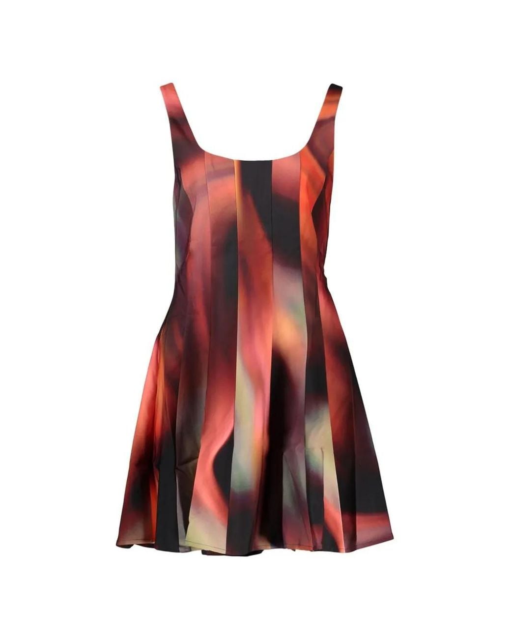 Desigual Red Abstract-Print Sleeveless Mini Dress