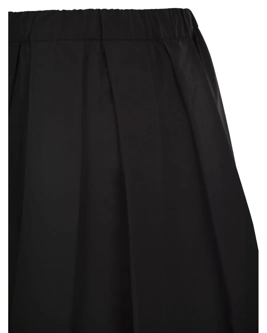 Weekend by Maxmara Black Pleated Midi Skirt