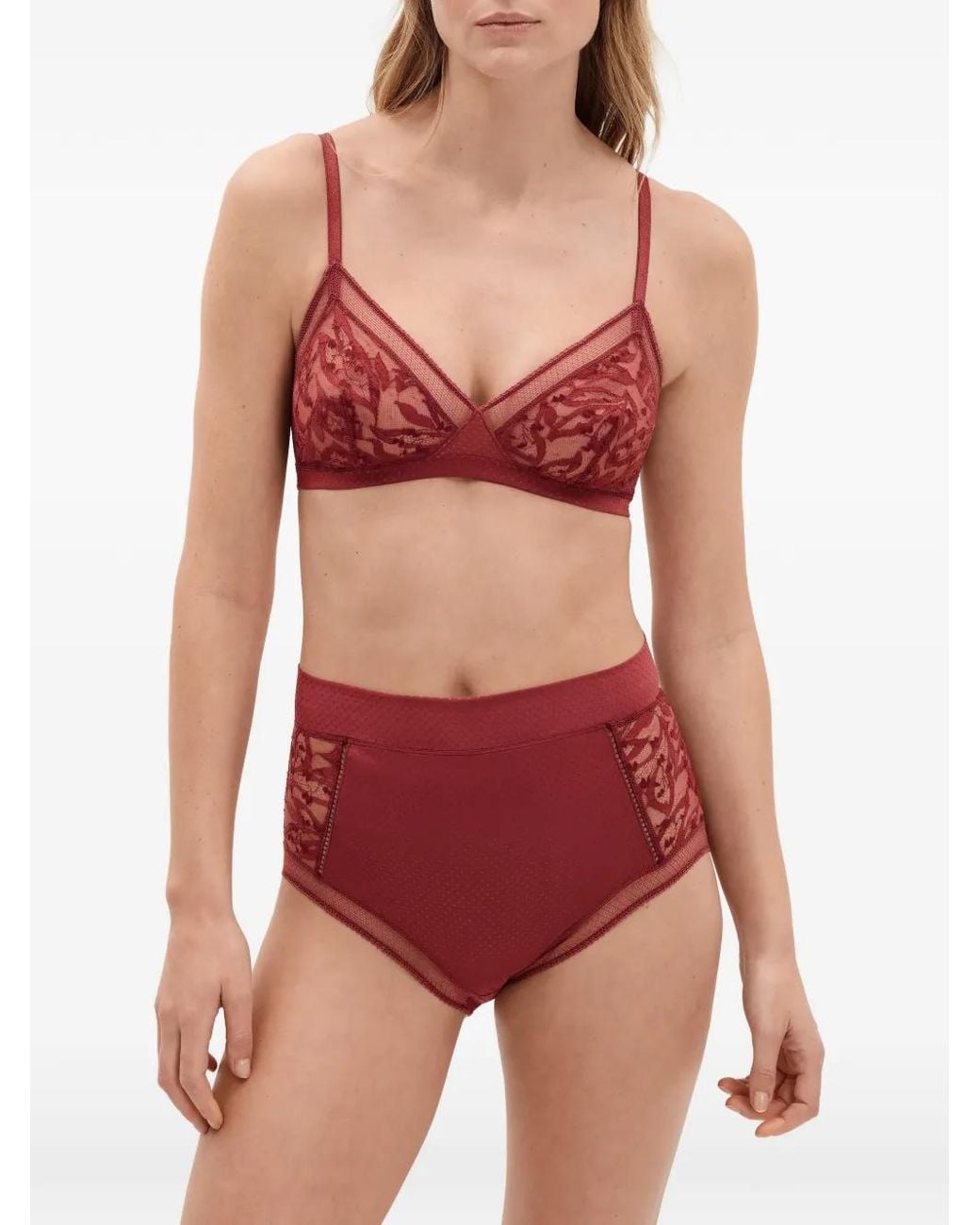 Eres Red Pergola High-Waisted Briefs