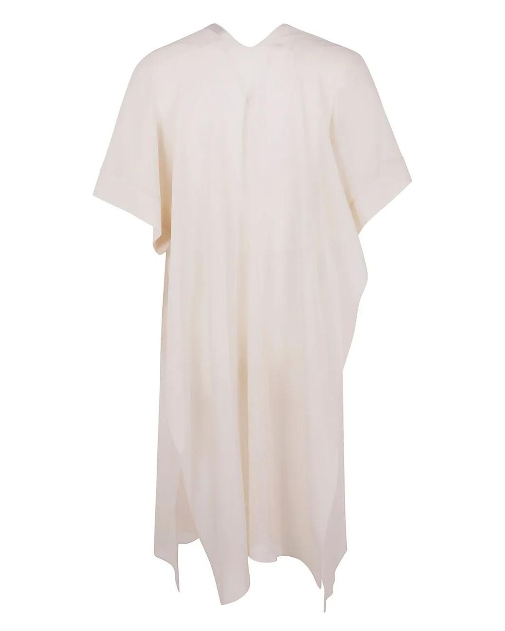 D.exterior White Georgette Raincoat