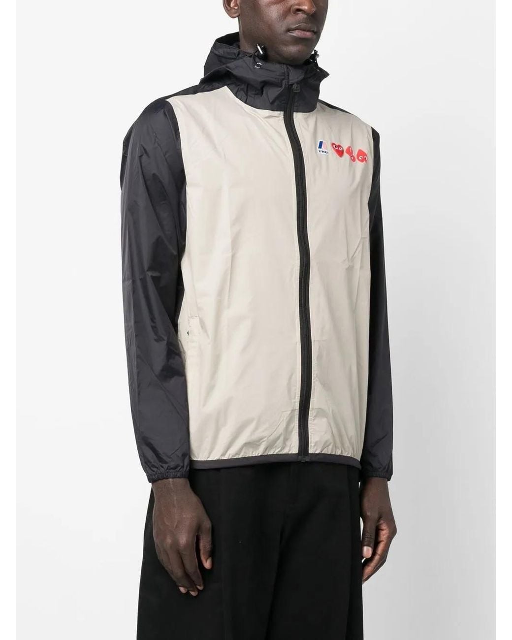 COMME DES GARÇONS PLAY Blue Lightweight Hooded Jacket