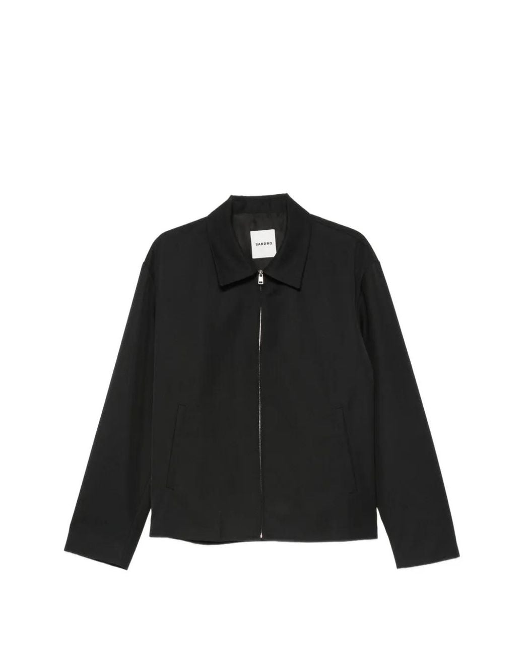 Giacca Con Zip di Sandro in Black da Uomo