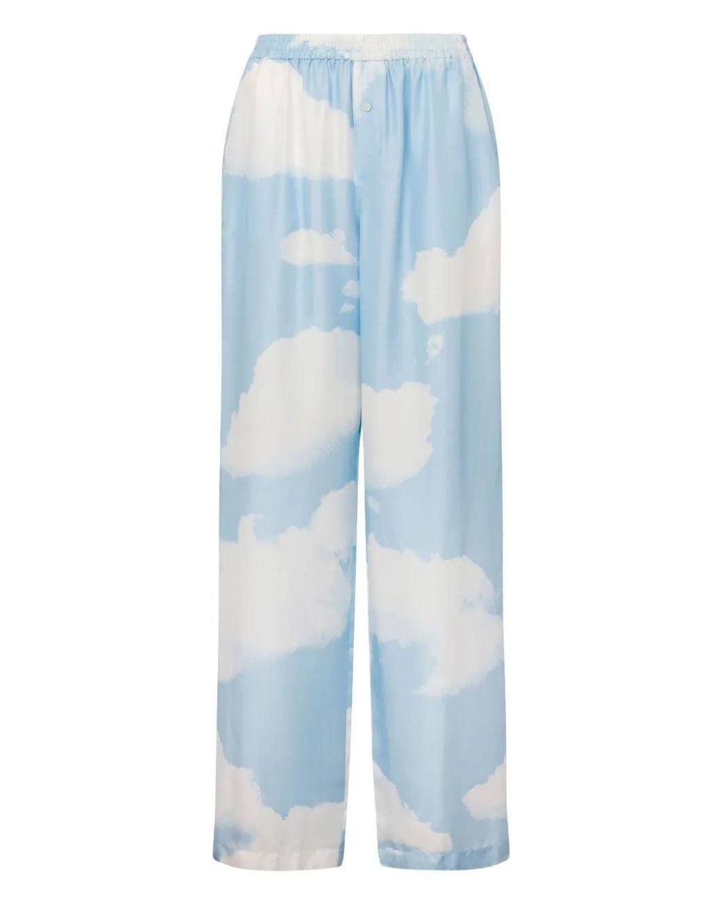 Moschino Blue Archive Clouds Wide-Leg Trousers