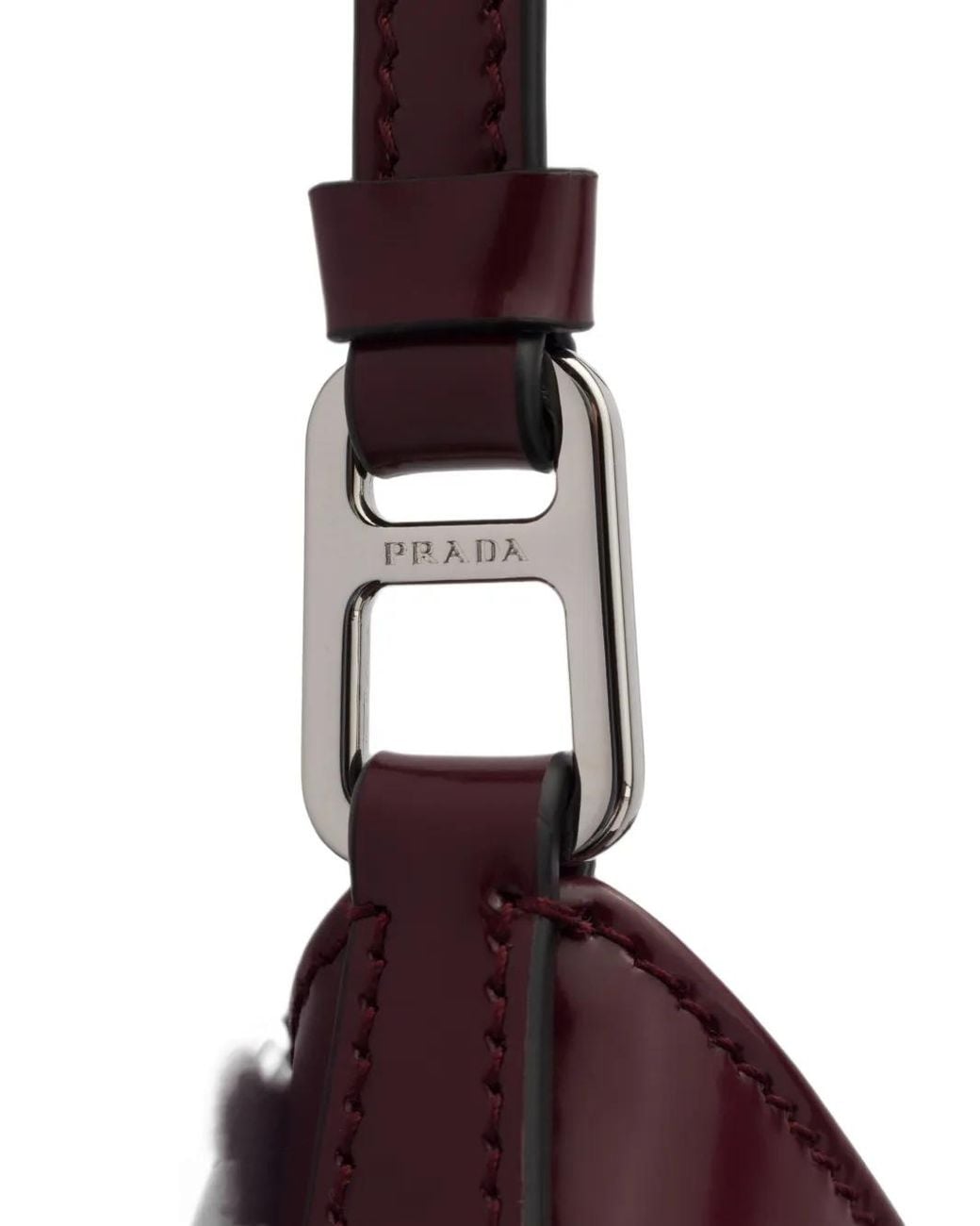Prada Purple Cleo Brushed Leather Shoulder Bag