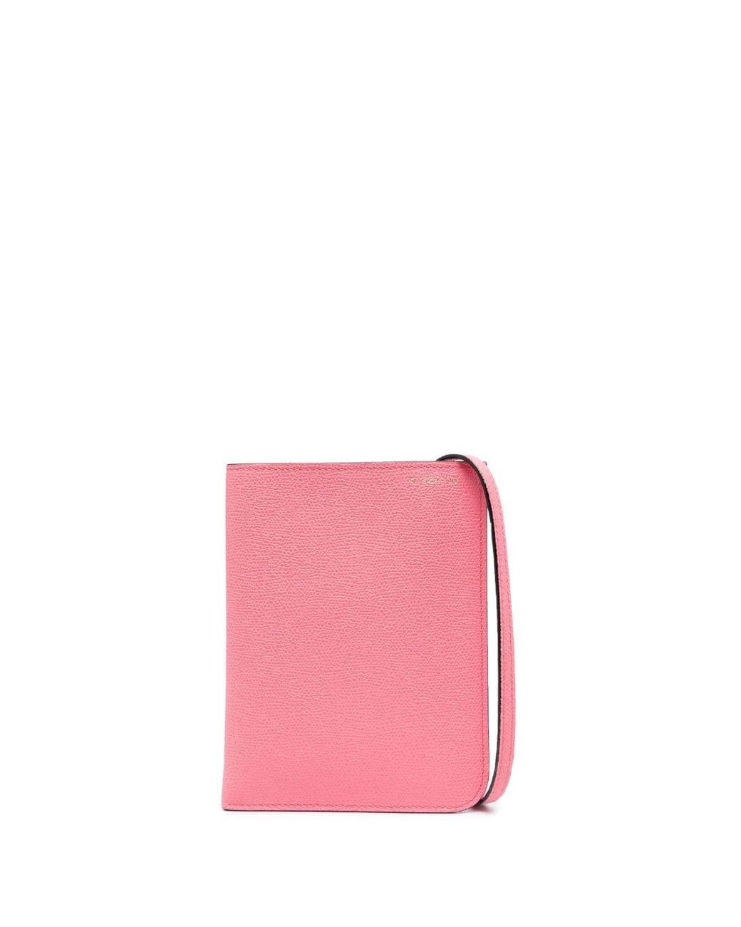 Valextra Pocket Slim Crossbody Bag in Pink | Lyst