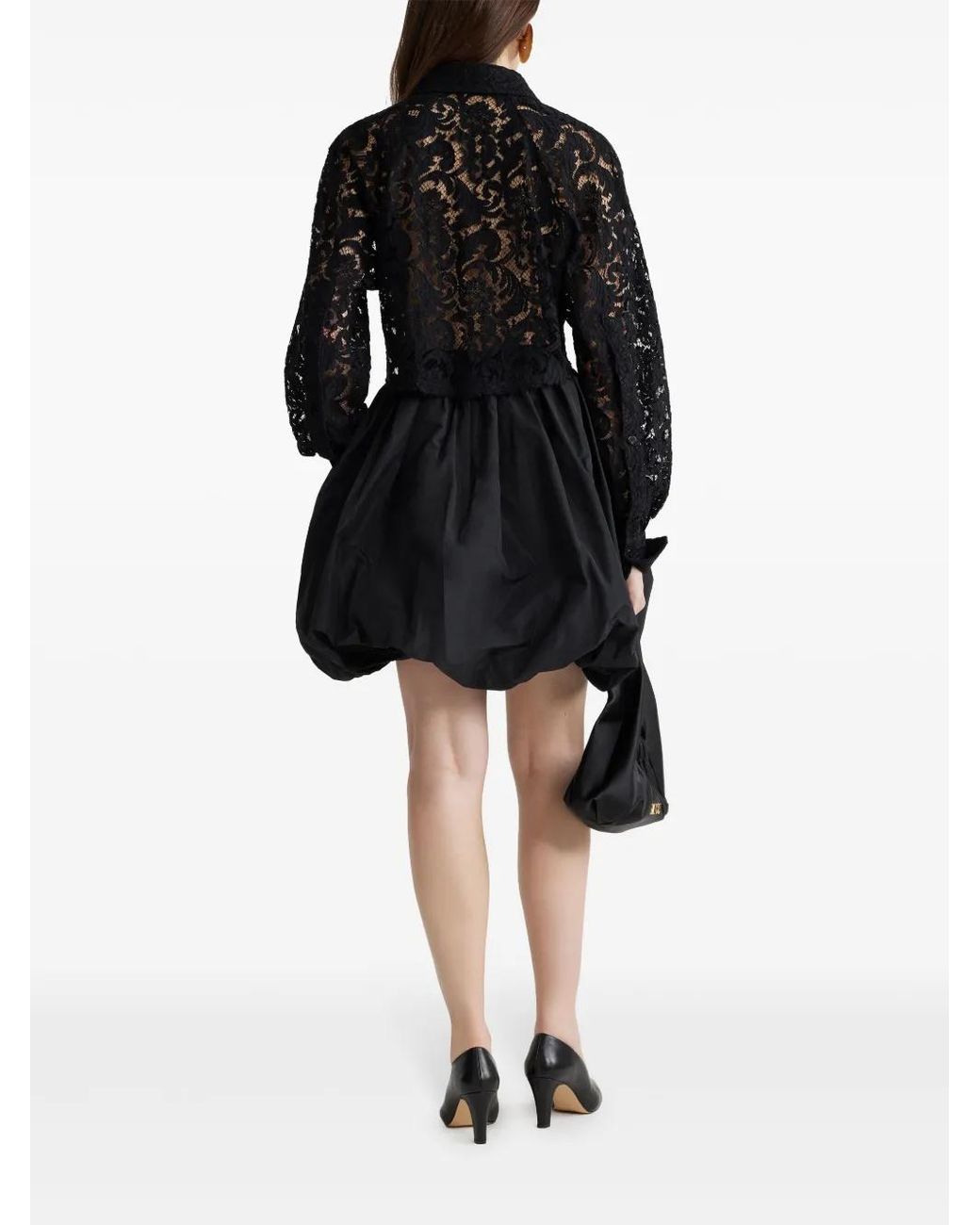 Patou Black Bubble Mini Skirt