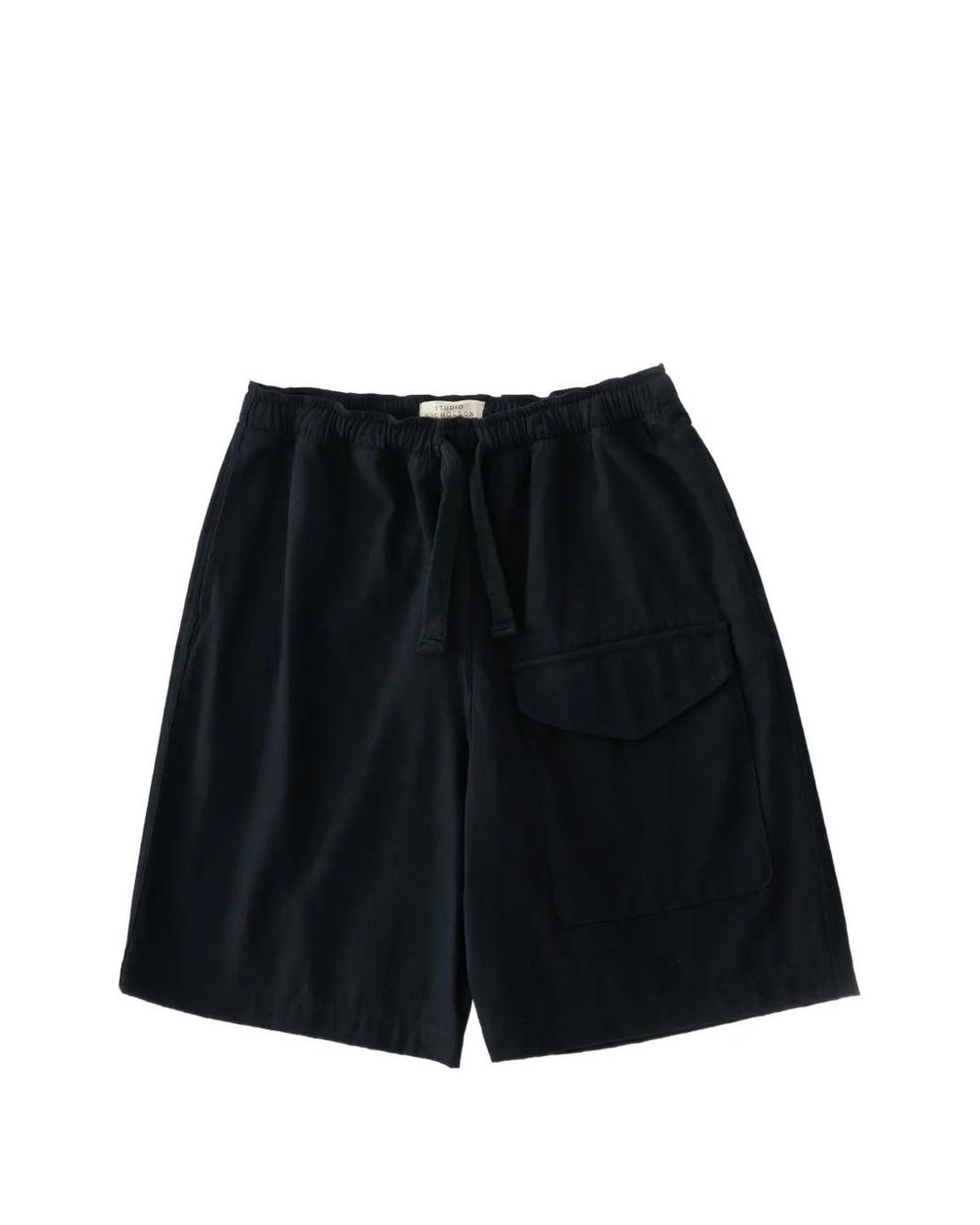 Studio Nicholson Black Elasticated-Waistband Shorts for men