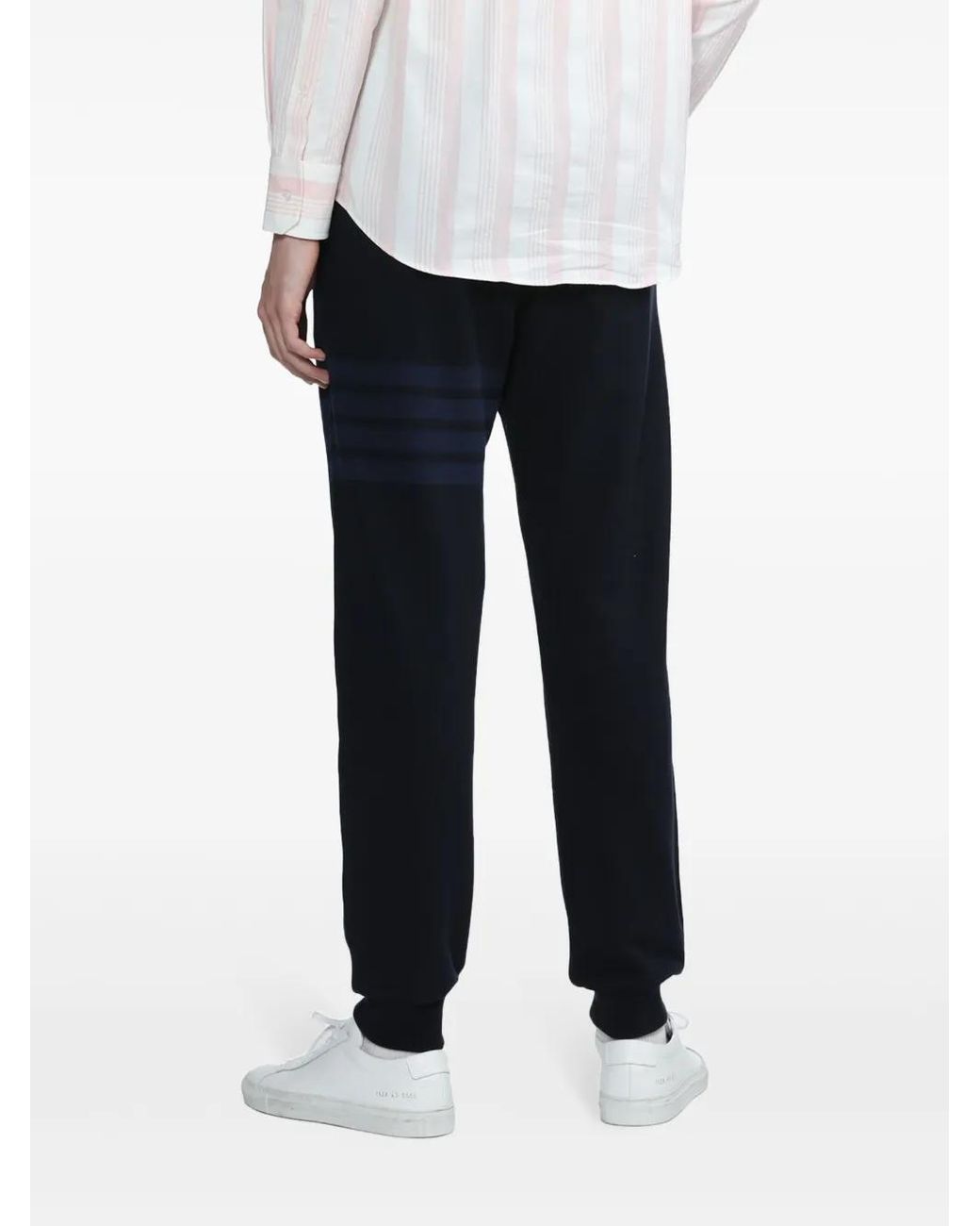 Thom Browne Blue 4-Bar Loopback Track Pants for men