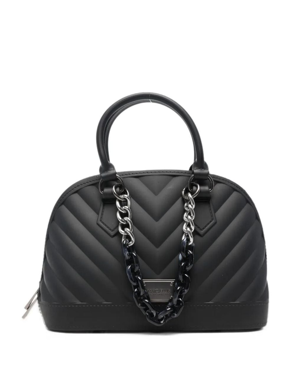 Marc Ellis Black Maya Chevron-Quilted Shoulder Bag