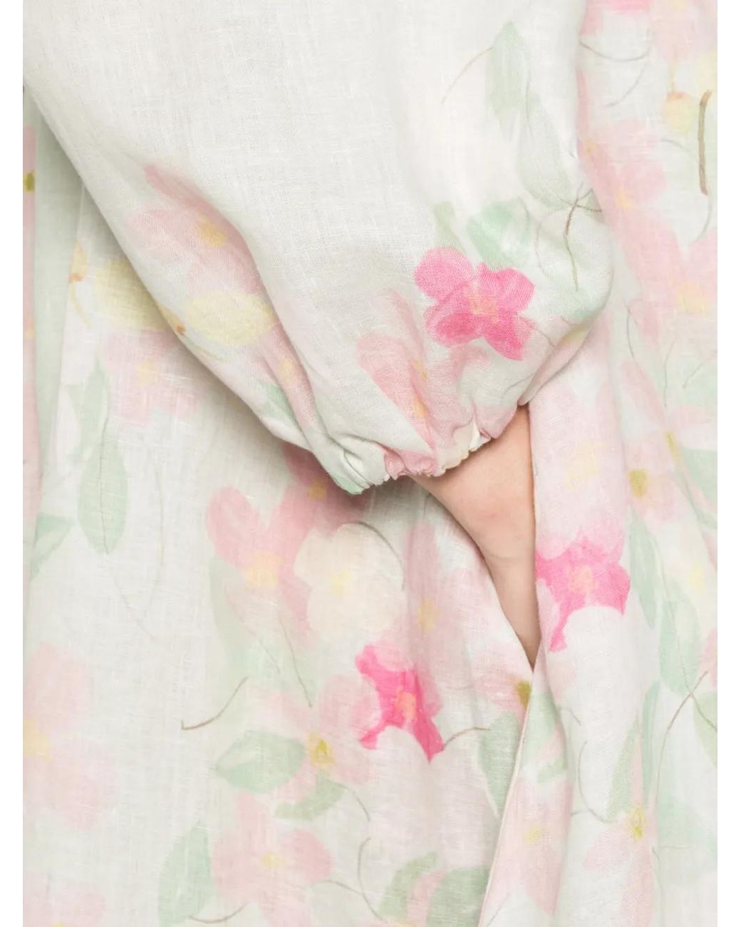 BERNADETTE White Bonnie Floral-Print Midi Dress
