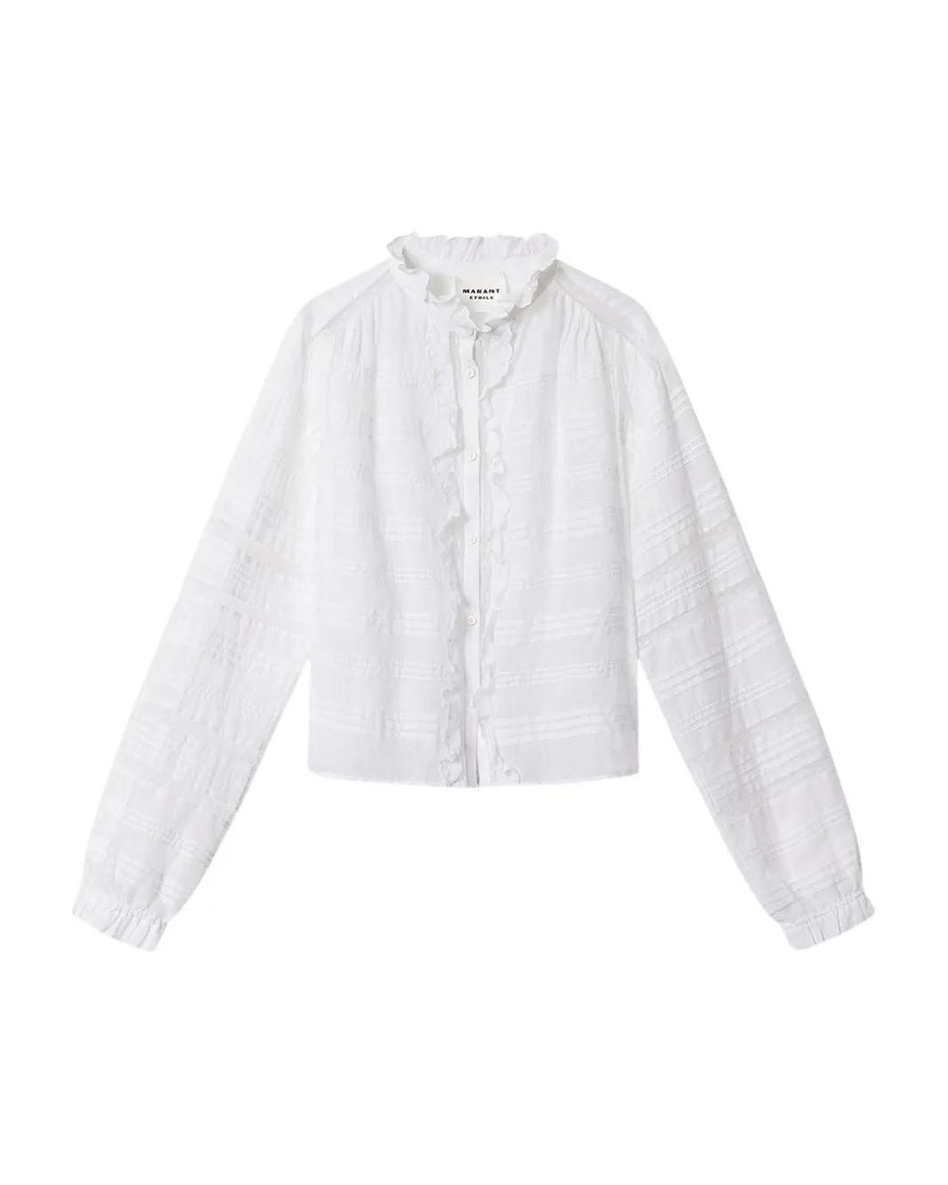Isabel Marant White Peline Ruffled Shirt