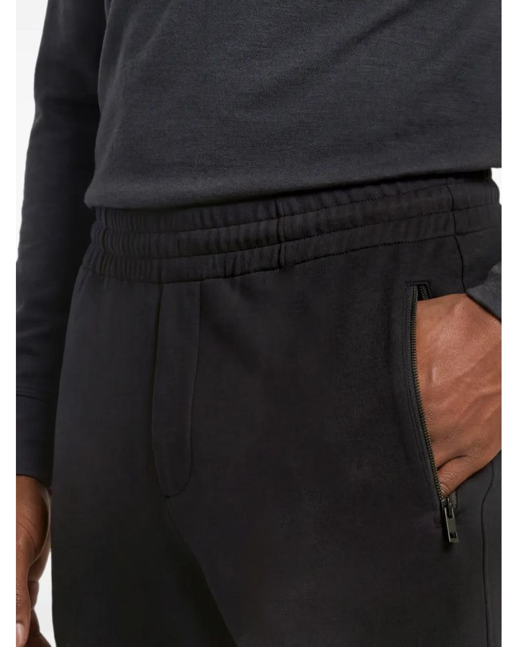 Orlebar Brown Black Struma Merino Track Pants for men