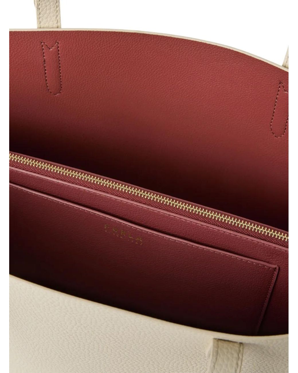 Furla Natural L Ava Leather Tote Bag