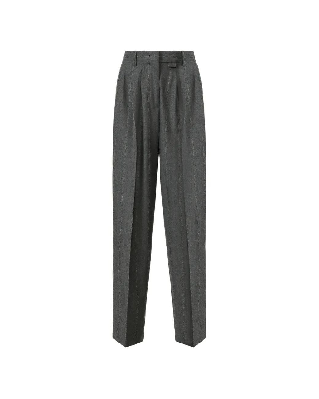 Fabiana Filippi Gray Pinstripe-Pattern Trousers
