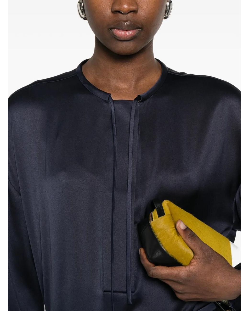 Giorgio Armani Blue Classic Silk Shirt