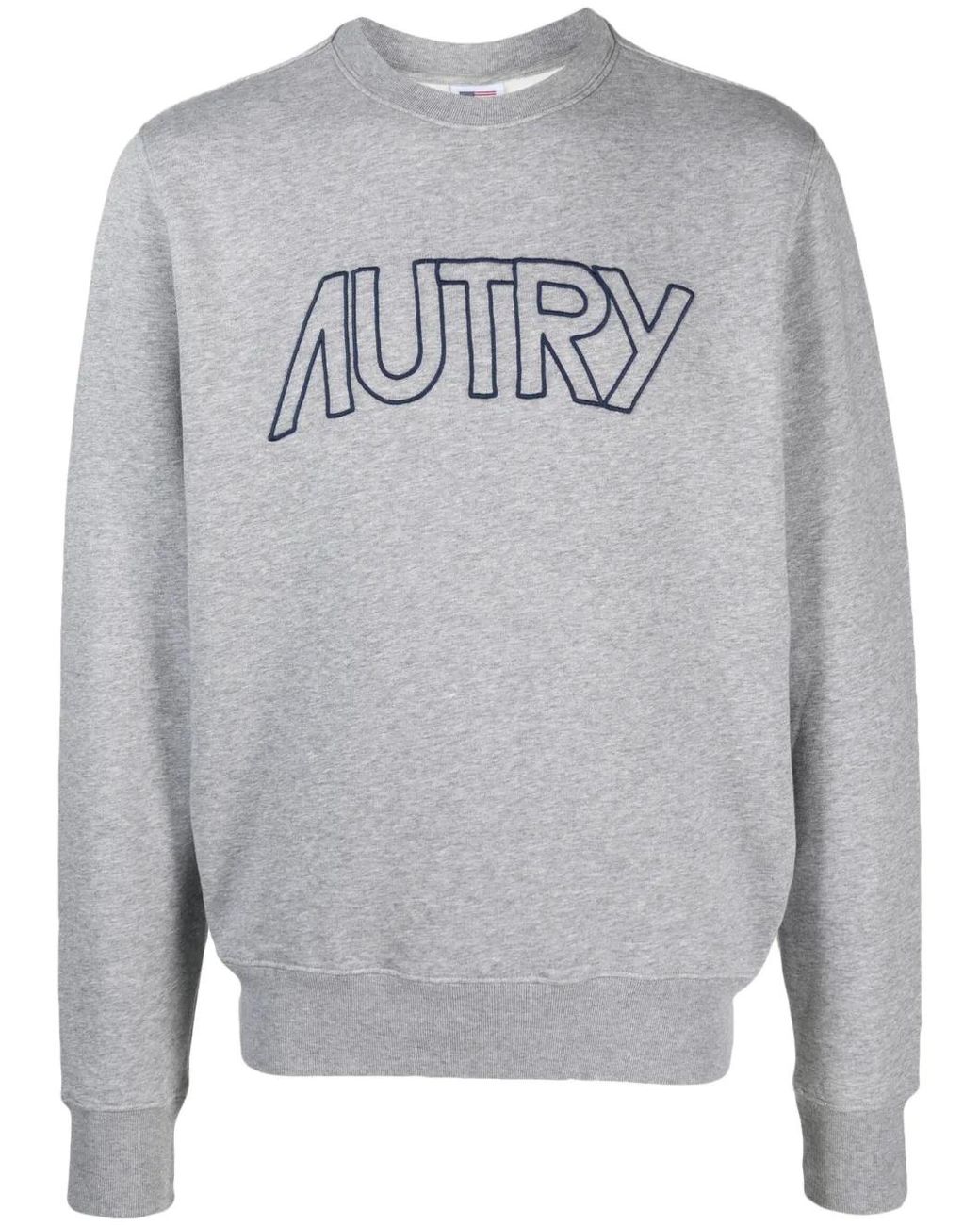 Autry Gray Logo Cotton Sweatshirt for men