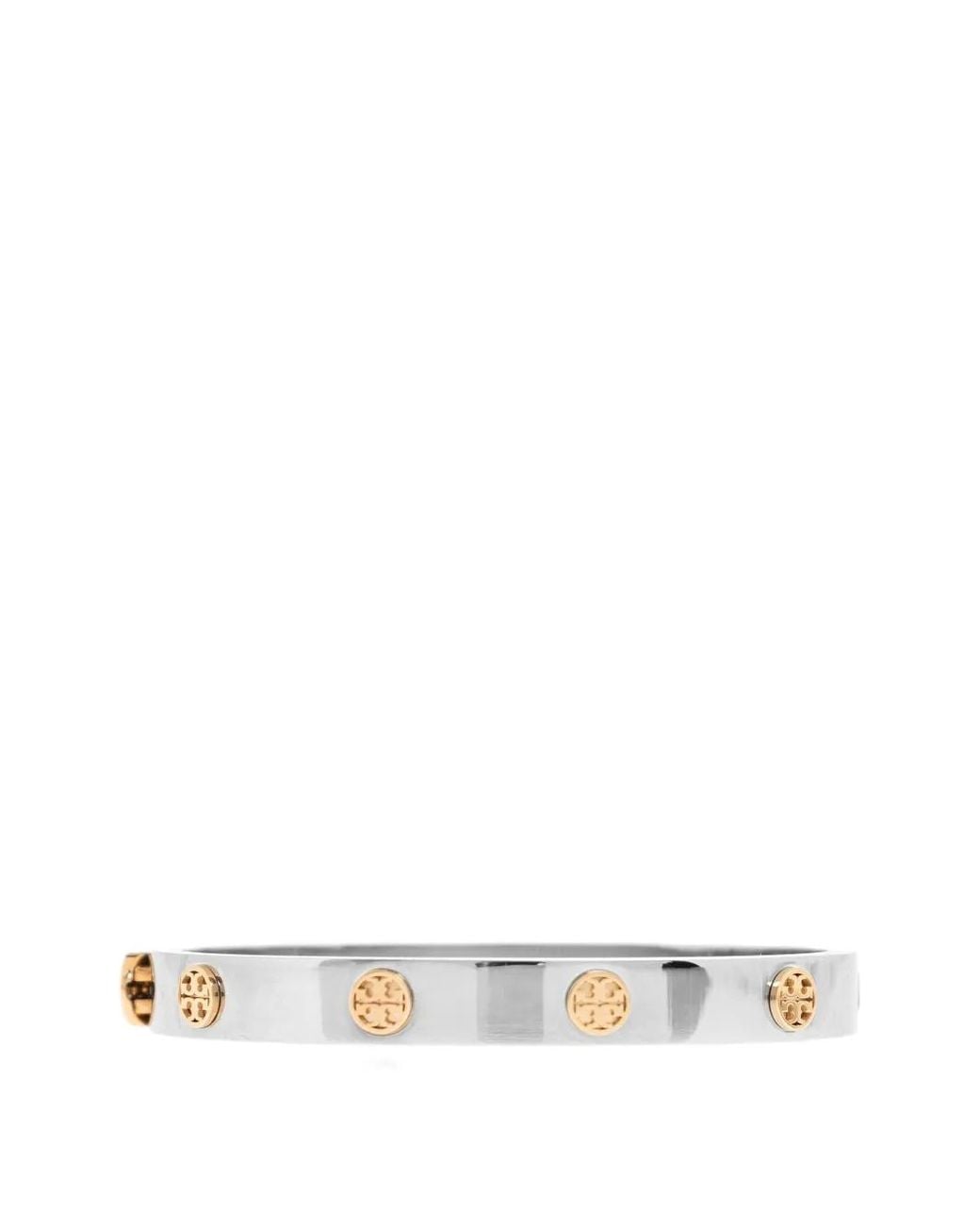 Tory Burch White Icon Scharnier-Armband
