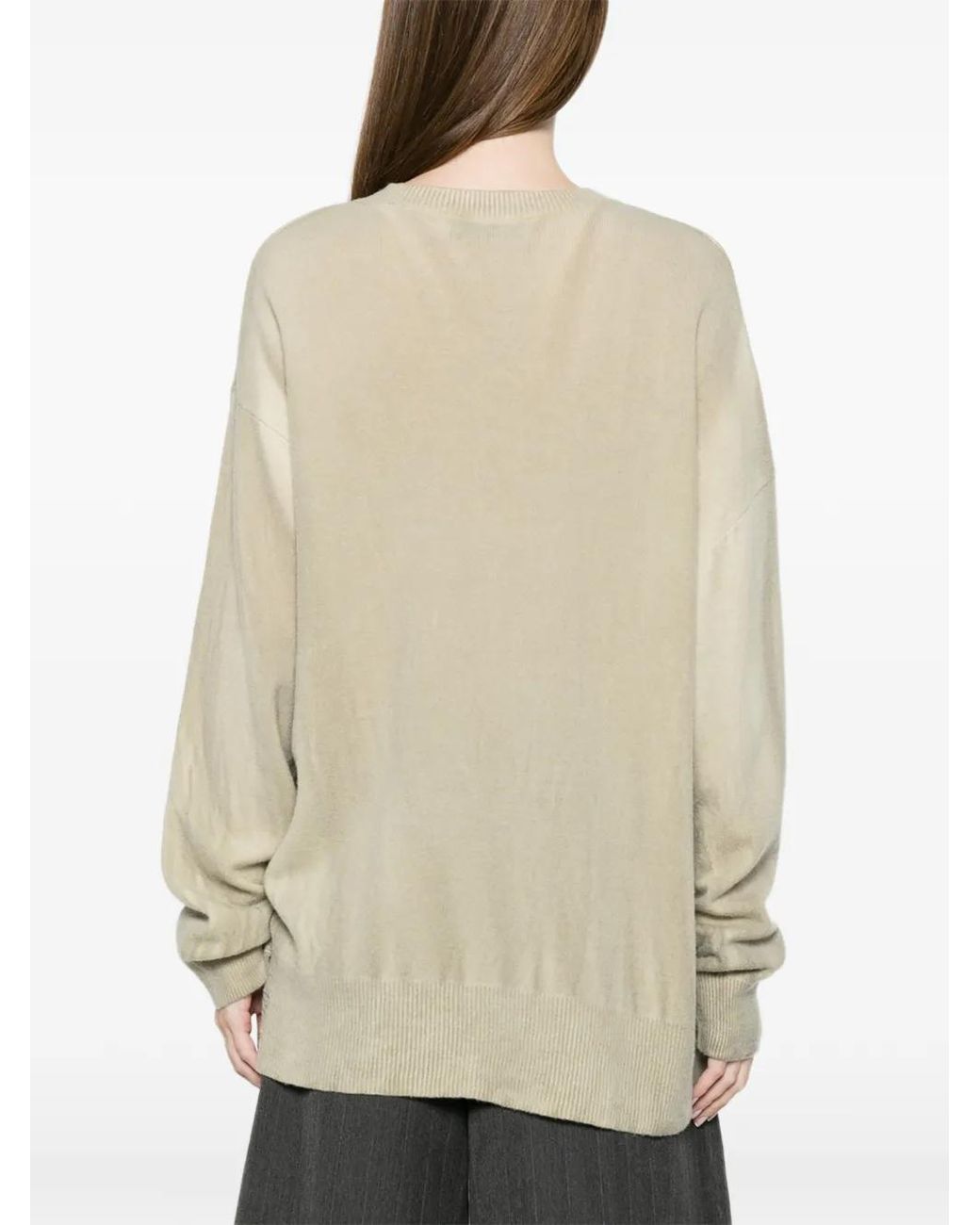 Our Legacy Natural Slant Distressed Sweater