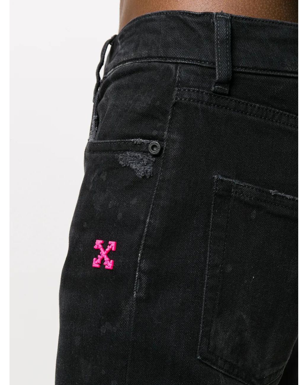 Off-White c/o Virgil Abloh Black Stacked Flared Jeans for men