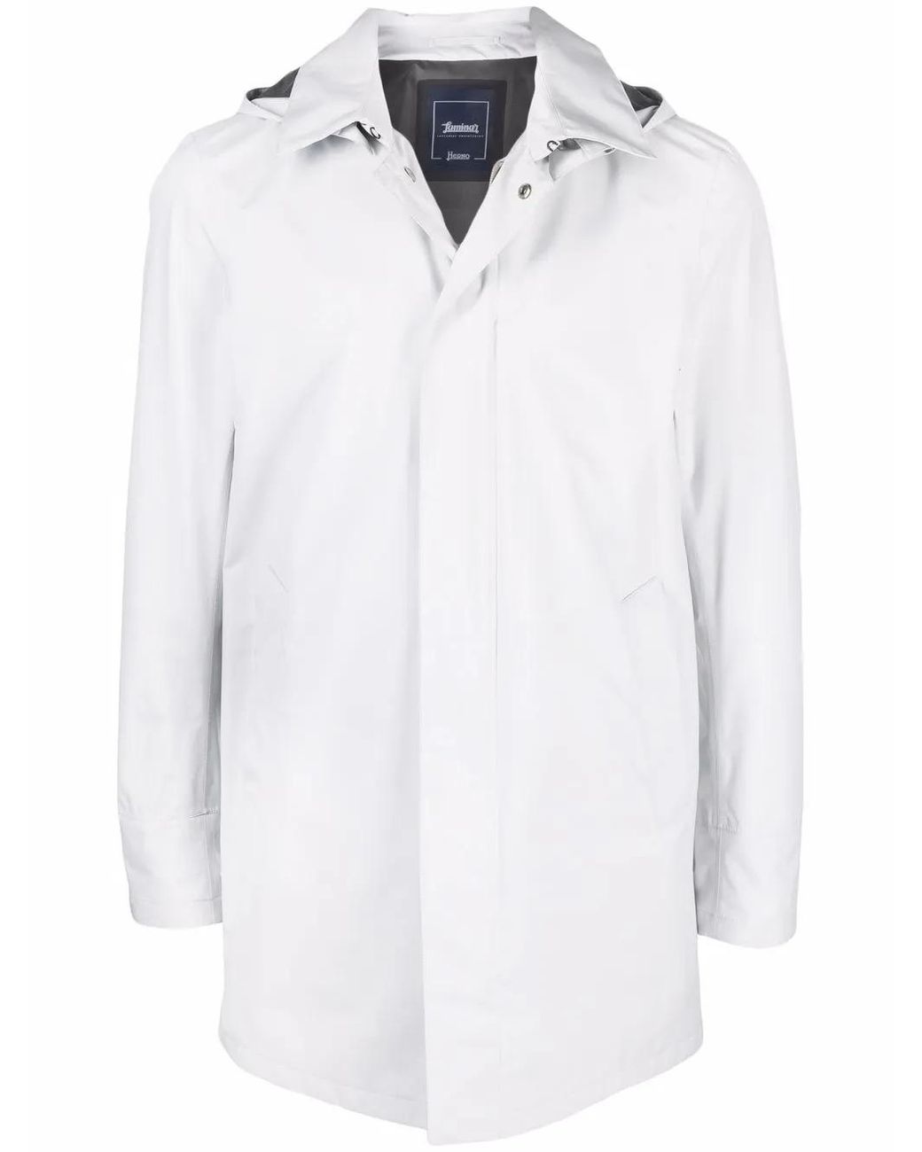 Chaqueta Laminar Impermeable Con Capucha Herno de hombre de color White