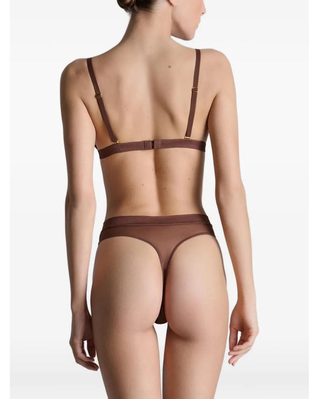 Maison Close Brown Corps À Corps Mesh Triangle Bra