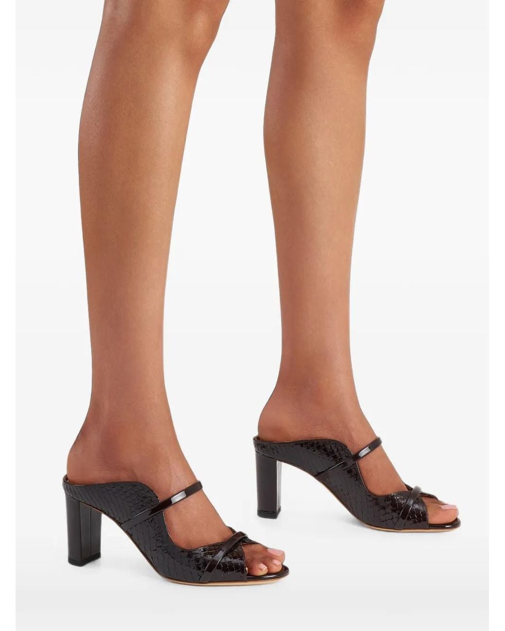 Malone Souliers Brown Norah Leather Heeled Sandals