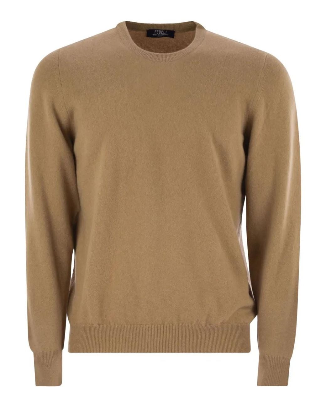Fedeli Brown Argentina Long-Sleeve Sweater for men
