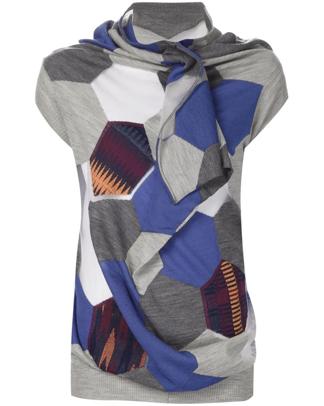 Junya Watanabe Blue Hexagon Tank Top
