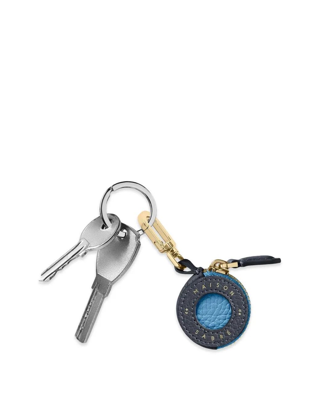Maison De Sabre Blue Leather Air Tag Charm