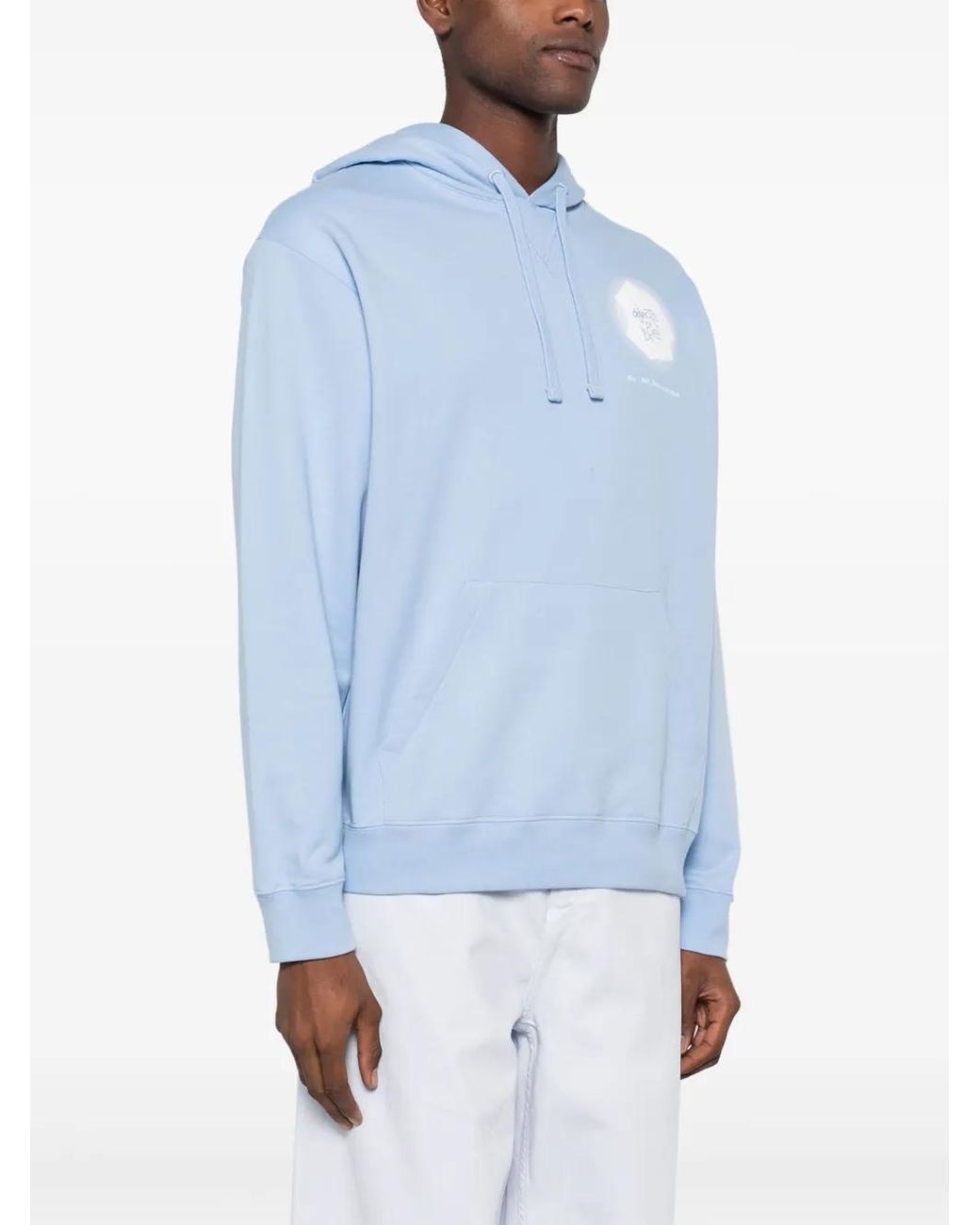 Objects IV Life Blue Cloud-Print Cotton Hoodie for men