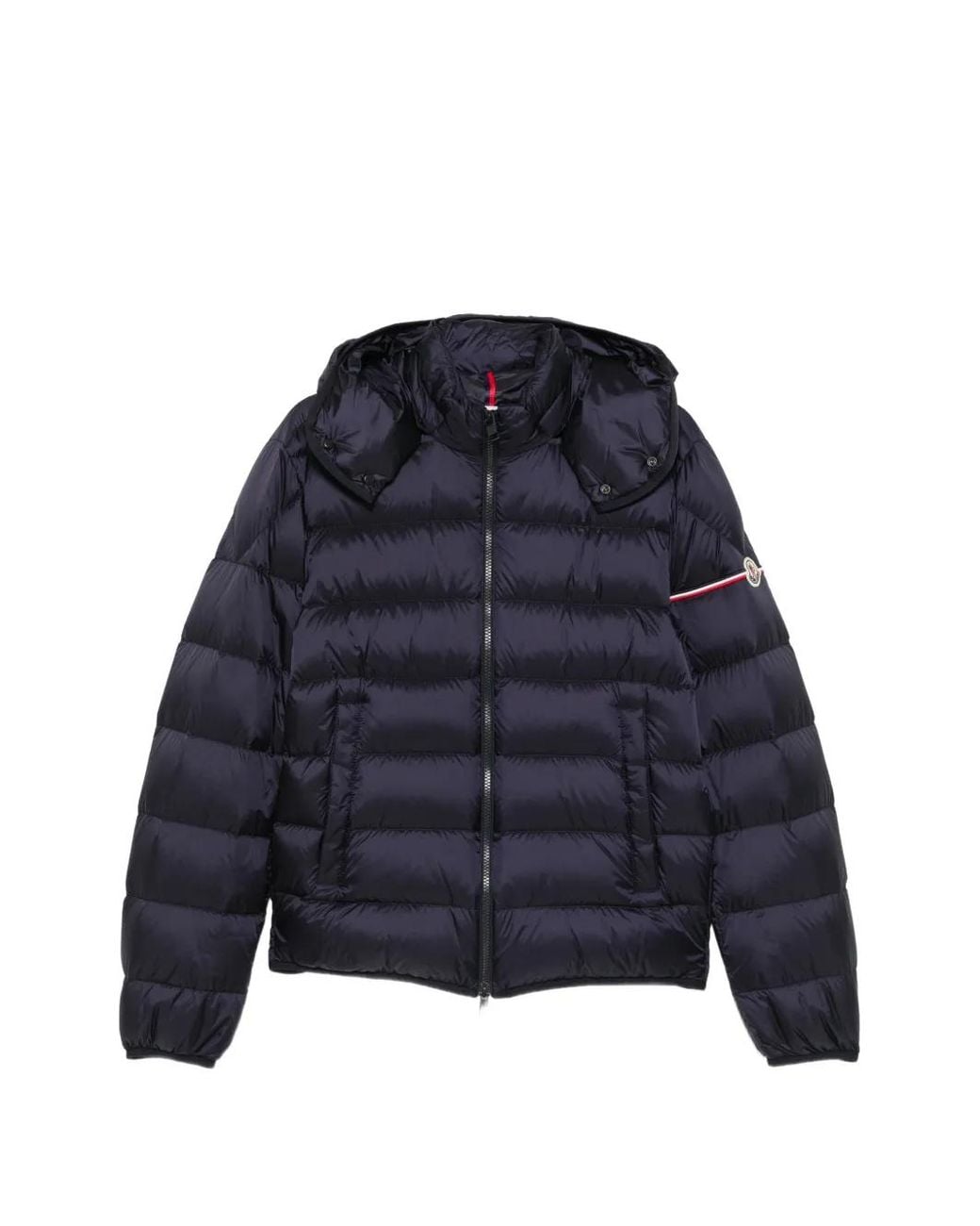 Moncler Blue Quilted Hooded Jacket for men