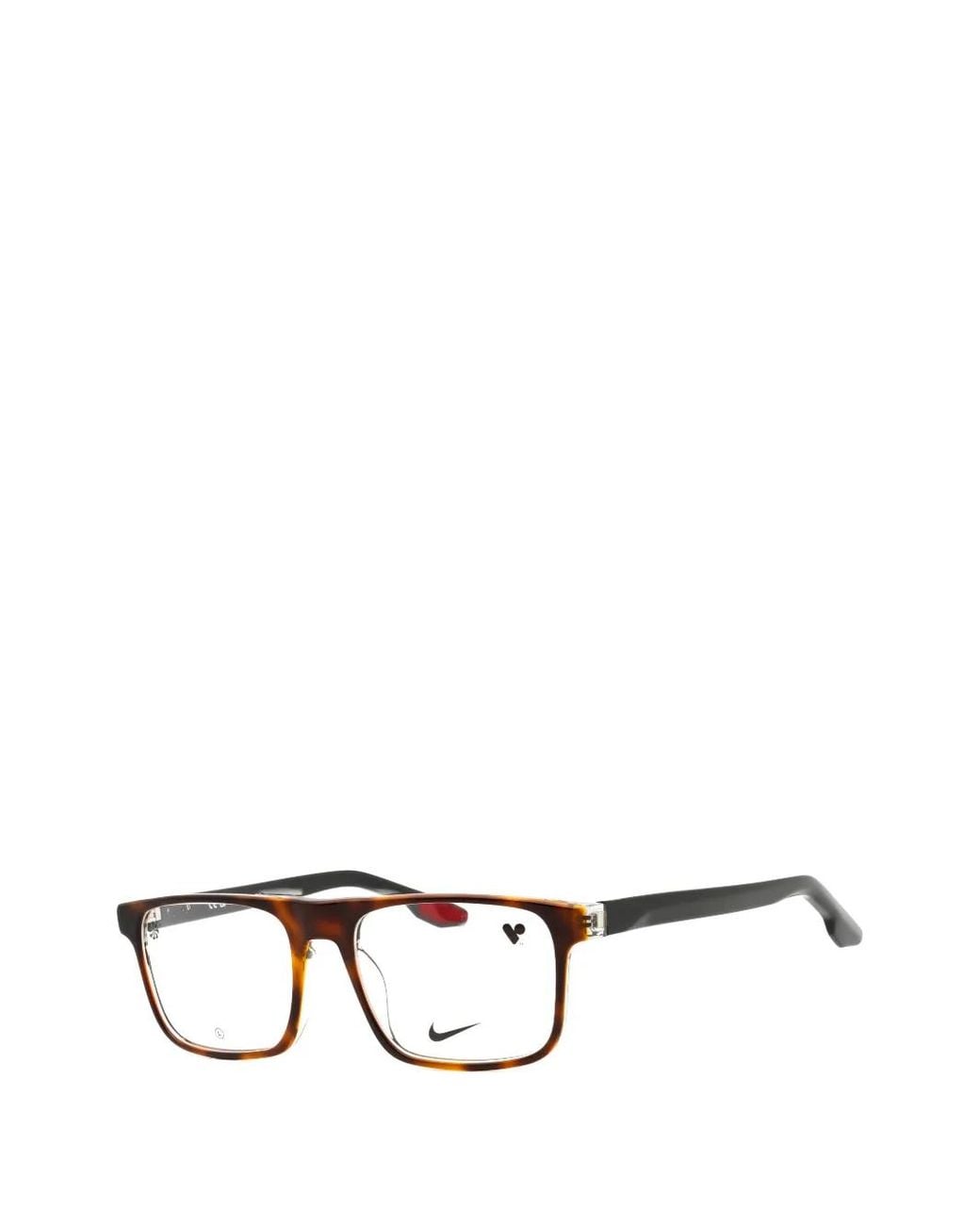 Nike Brown Square-Frame Glasses for men