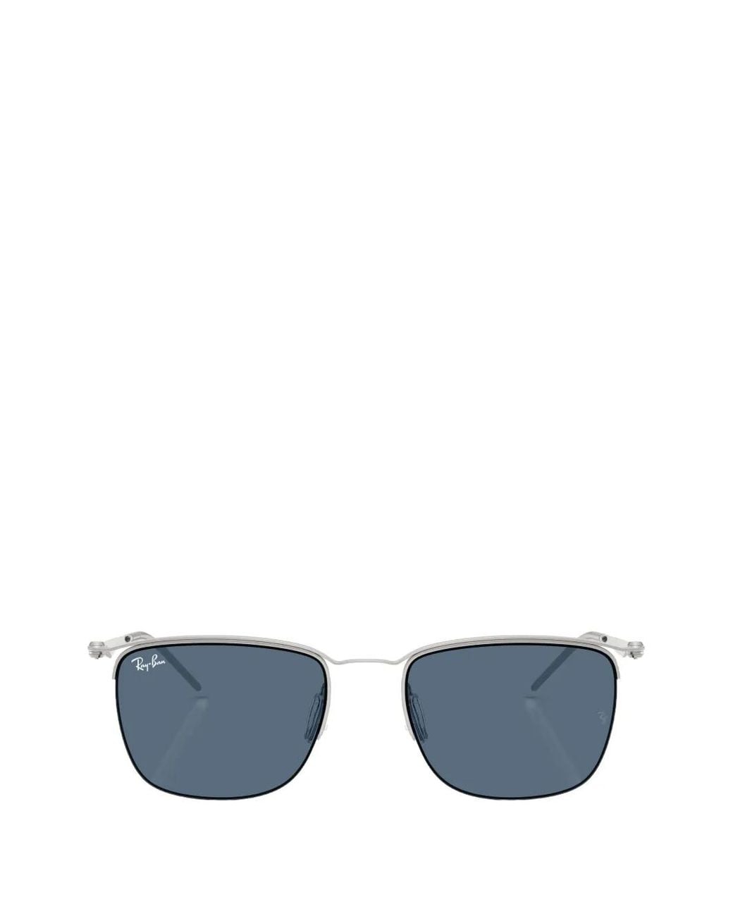 Ray-Ban Blue Semi-Rim Square-Frame Sunglasses